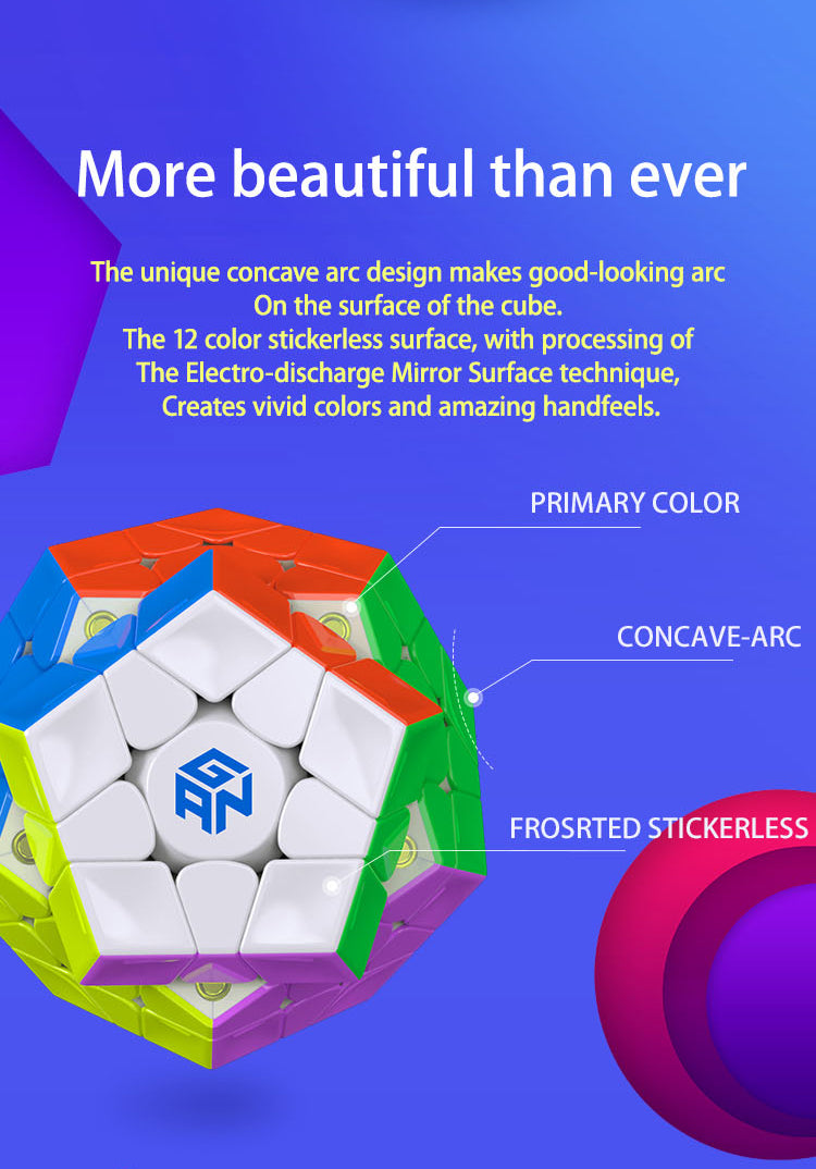 GAN Megaminx magnetic stickerless