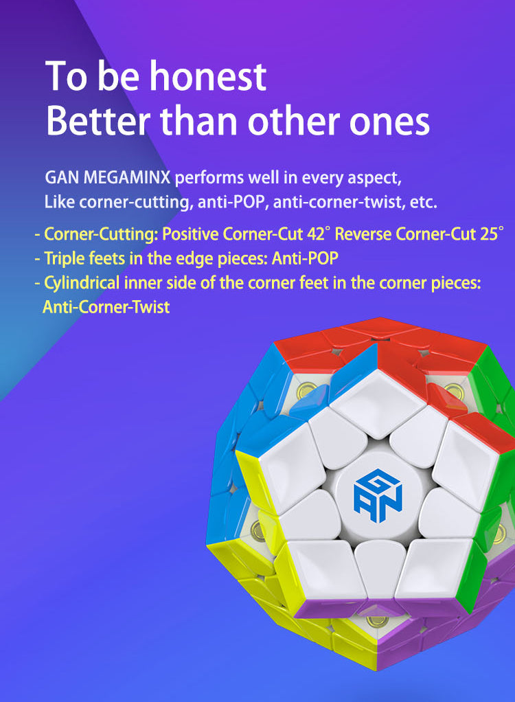 GAN Megaminx magnetic stickerless
